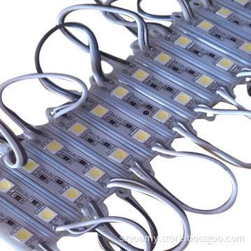 12V DC 5050 SMD 2 LED Module Waterproof Light Lamp, 3-year Warranty, Single Color